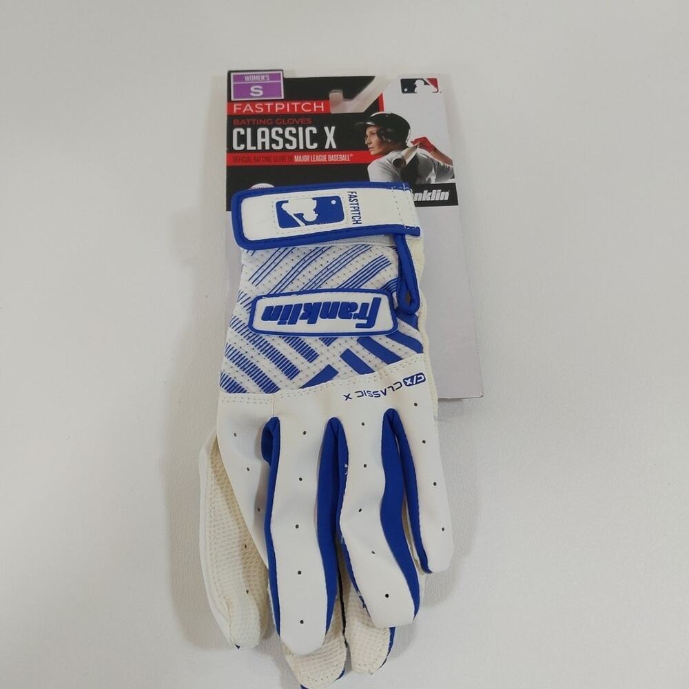 Franklin Fast Pitch Softball women's batting gloves Classic X Size Small Blue‎